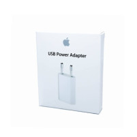  Зарядно адаптер 220V оригинално Apple MGN13ZM/A 5W за Apple iPhone 7 / Apple iPhone 8 / Apple iPhone X / Apple iPhone XS /  и други бяло